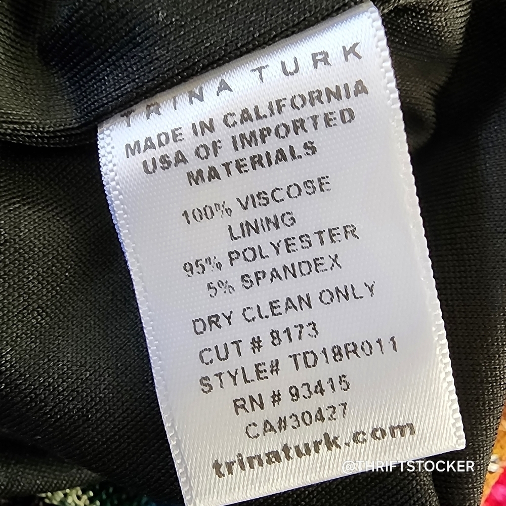 Trina Turk Colorful Chevron Knit Dress size 8 - Picture 10 of 10